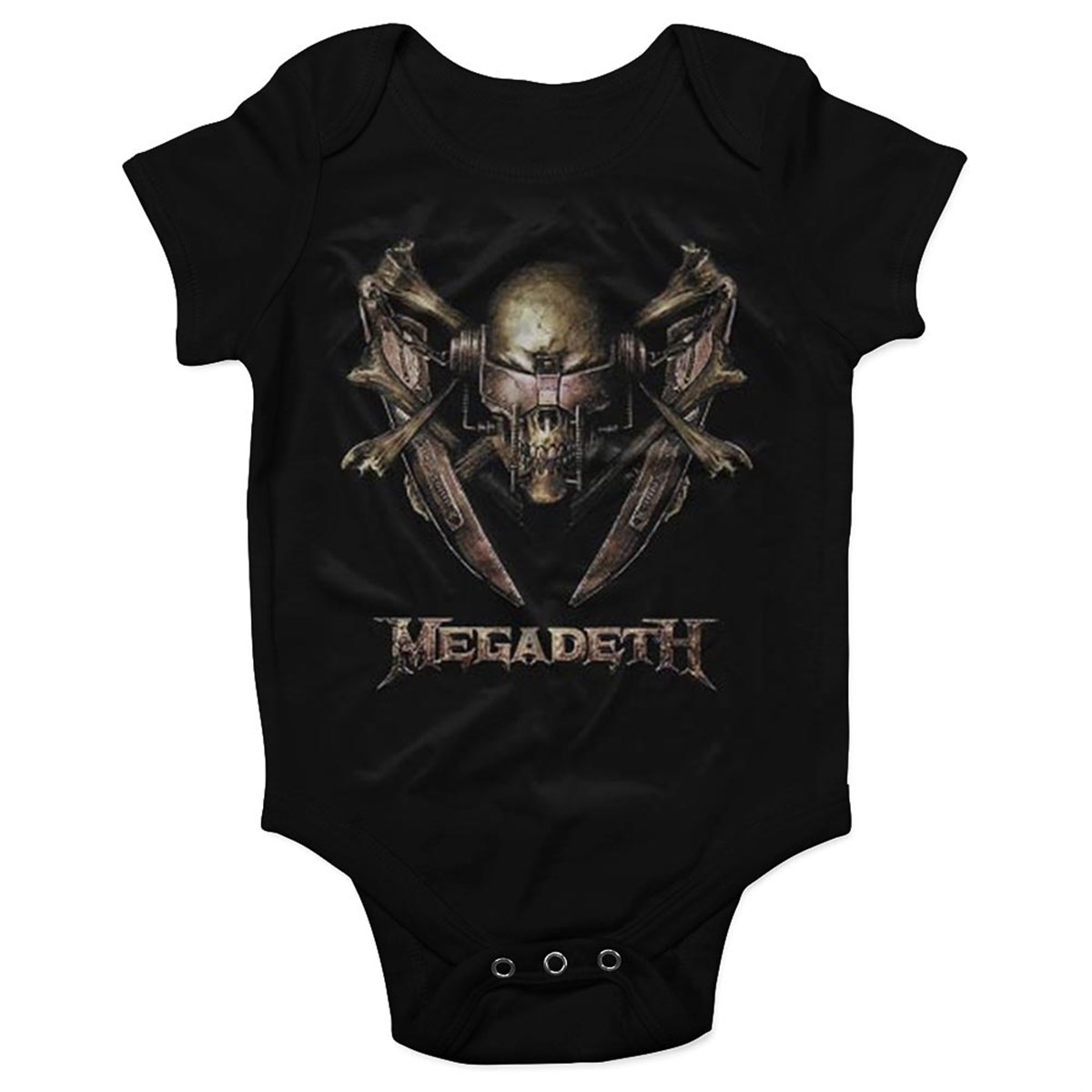 MEGADETH  Unisex Baby Romper Bodysuit~Black