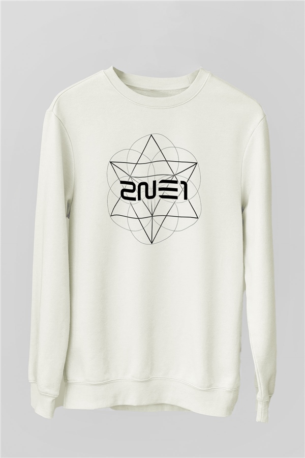 2NE1 K-Pop Beyaz Unisex Sweatshirt
