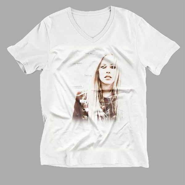 Avril Lavigne V-Neck T-Shirt DCO19