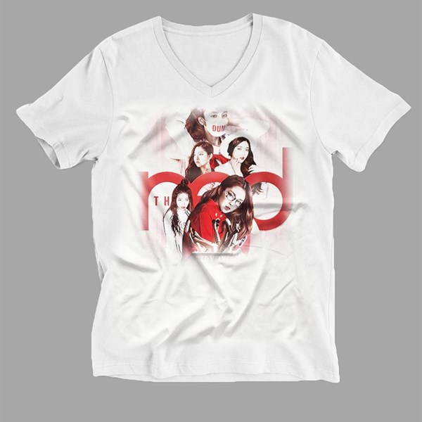 Red Velvet V-Neck T-Shirt DCKPO226
