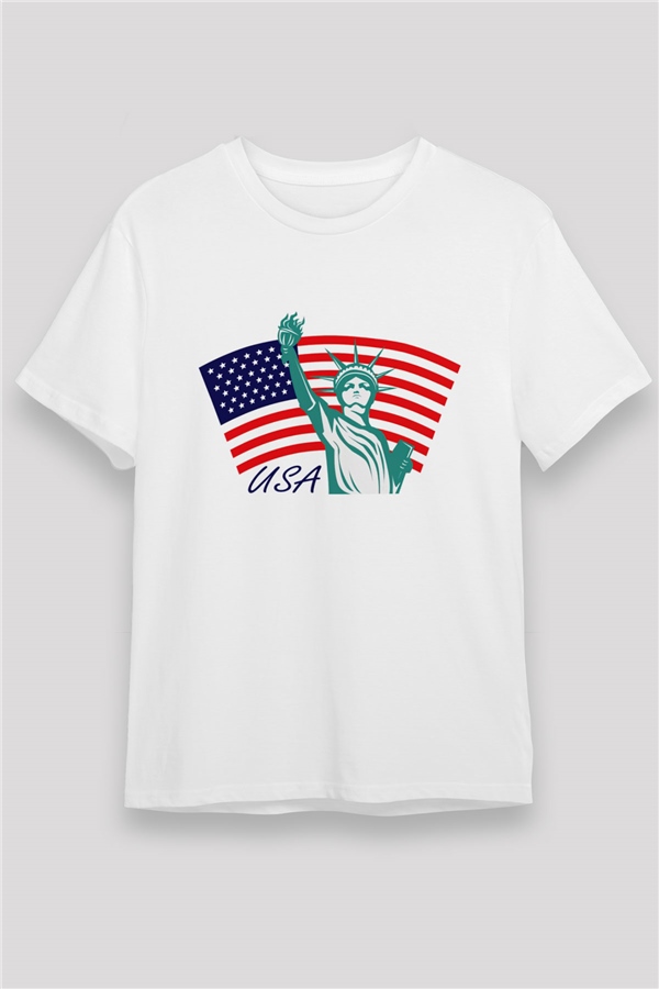 United States White Unisex T-Shirt