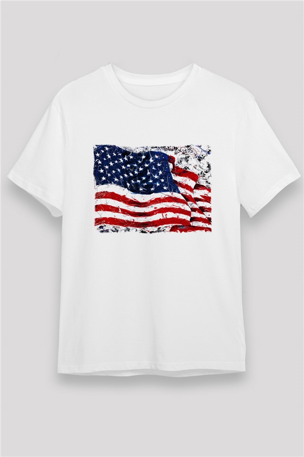 United States White Unisex T-Shirt