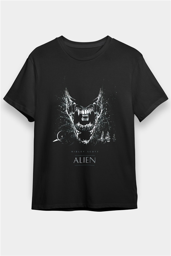 Alien Siyah Unisex Tişört