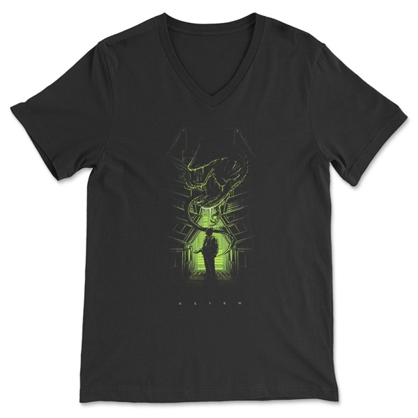 Alien Unisex V Yaka Tişört V Yaka T-Shirt VT922