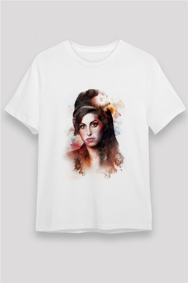Amy Winehouse White Unisex  T-Shirt - Tees - Shirts