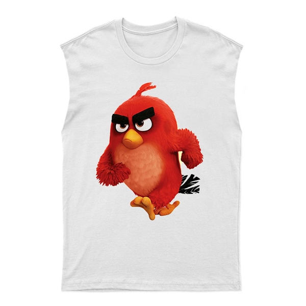 Angry Birds Unisex Kesik Kol Tişört Kolsuz T-Shirt KT7504