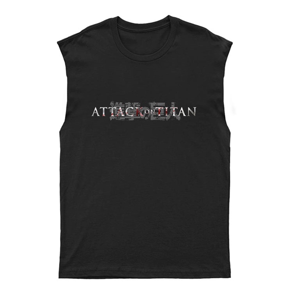 Attack on Titan Unisex Kesik Kol Tişört Kolsuz T-Shirt KT7956