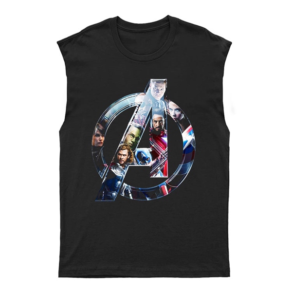 Avengers (The) Unisex Kesik Kol Tişört Kolsuz T-Shirt KT6601