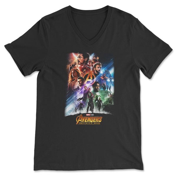 Avengers (The) Unisex V Yaka Tişört V Yaka T-Shirt VT6612