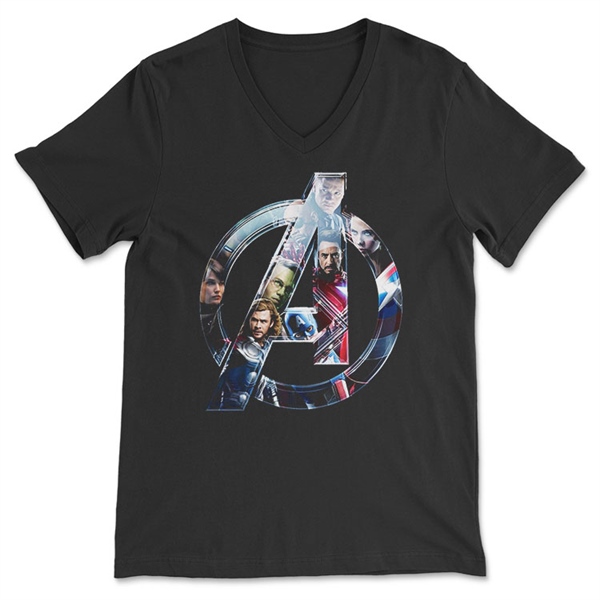 Avengers (The) Unisex V Yaka Tişört V Yaka T-Shirt VT6601