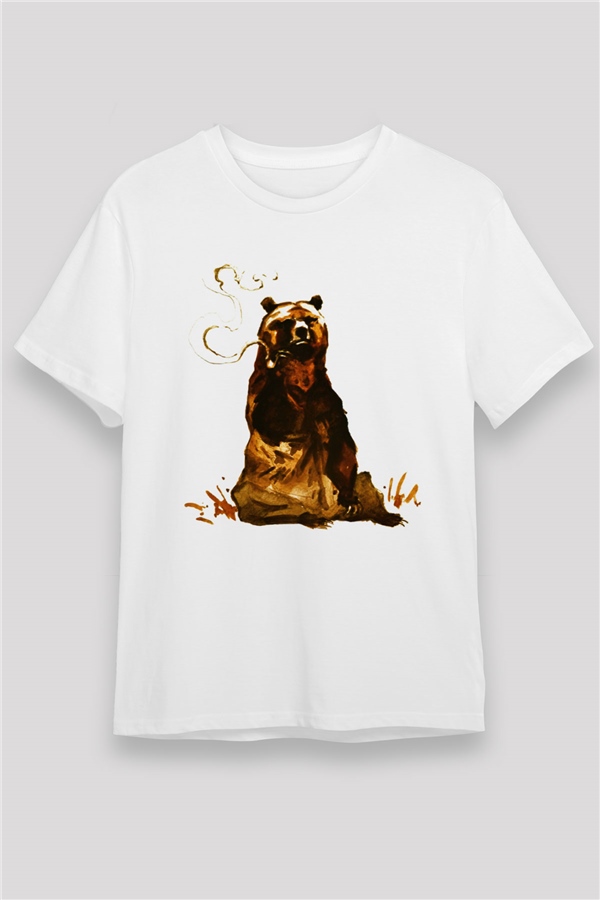Bear White Unisex  T-Shirt