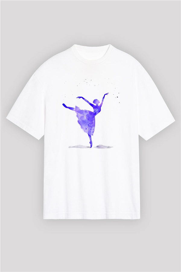 Bale Beyaz Unisex Oversize Tişört T-Shirt