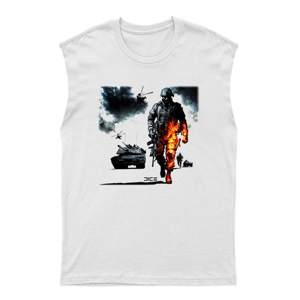Battlefield Unisex Kesik Kol Tişört Kolsuz T-Shirt KT7531