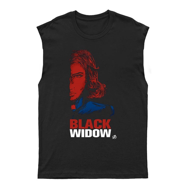 Black Widow Unisex Kesik Kol Tişört Kolsuz T-Shirt KT6674