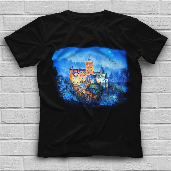 Bran Kalesi Siyah Unisex Tişört T-Shirt - TişörtFabrikası