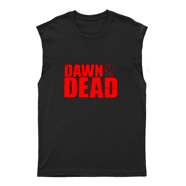 Dawn of the Dead Siyah Kesik Kol Tişört Unisex Kolsuz T-Shirt