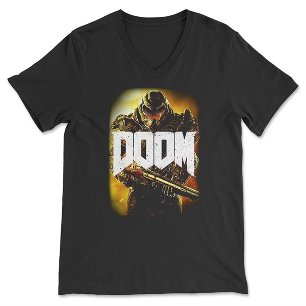 Doom Unisex V Yaka Tişört V Yaka T-Shirt VT7630