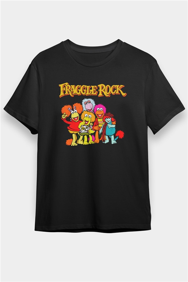 Fraggle Rock Siyah Unisex Tişört