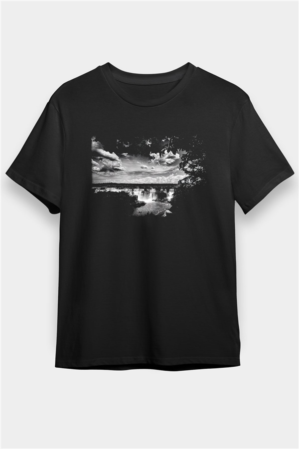 Iguazu Falls Black Unisex  T-Shirt