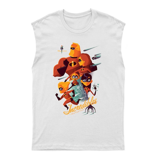 İnanılmaz Aile ( Incredibles ) Unisex Kesik Kol Tişört Kolsuz T-Shirt KT492