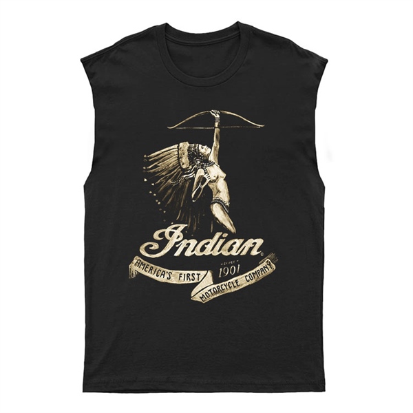 Indian Unisex Kesik Kol Tişört Kolsuz T-Shirt KT3308