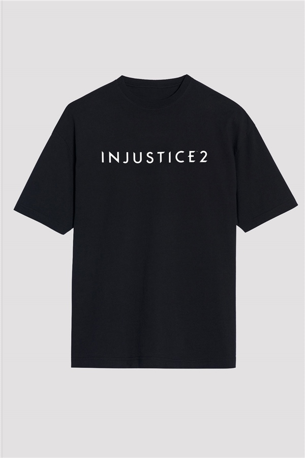 Injustice 2 Siyah Unisex Oversize Tişört T-Shirt