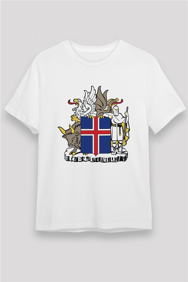 İzlanda Beyaz Unisex Tişört T-Shirt - TişörtFabrikası