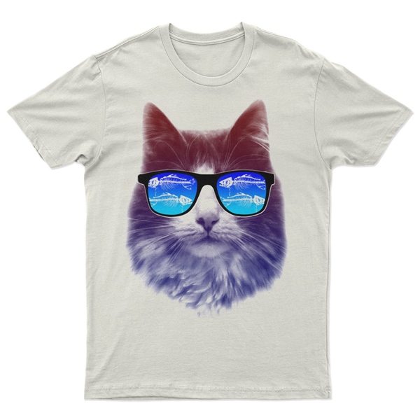 Kedi Baskılı Tasarım Tişört TSRT435