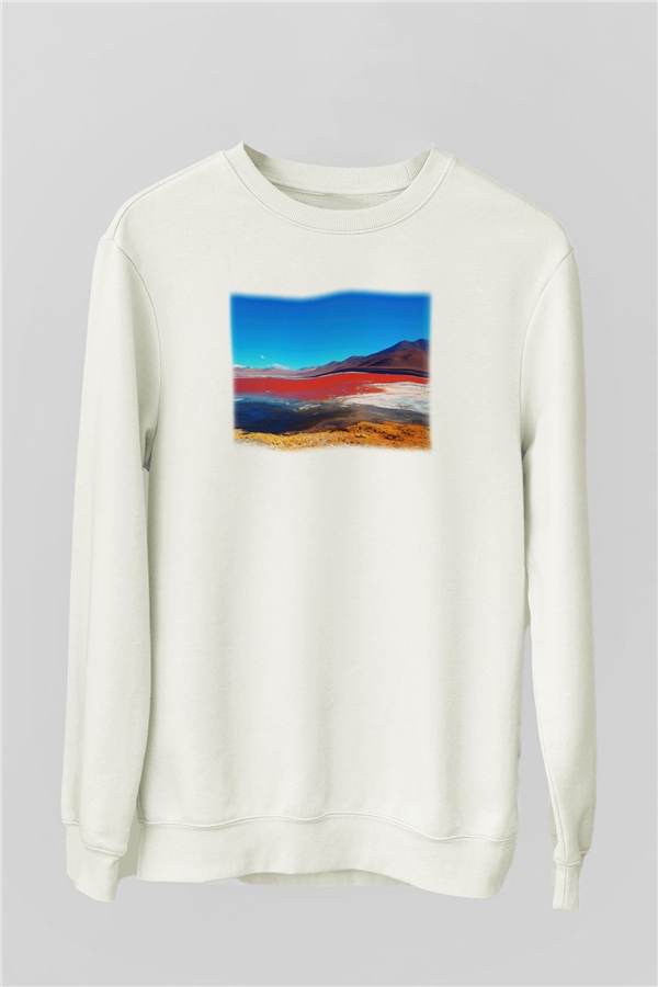 Laguna Colorada Beyaz Unisex Sweatshirt