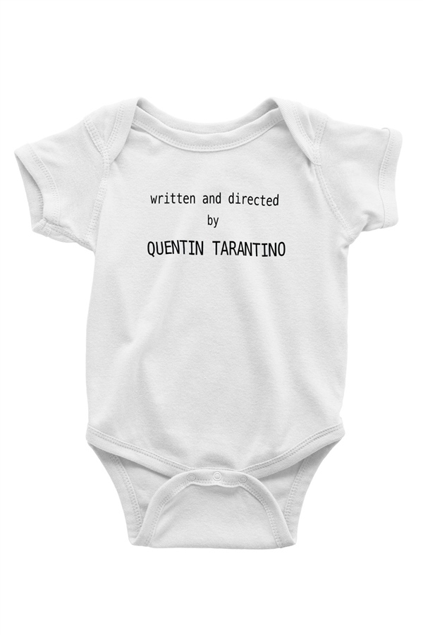 Quentin Tarantino Yazılı Baskılı Beyaz Unisex Bebek Body - Zıbın