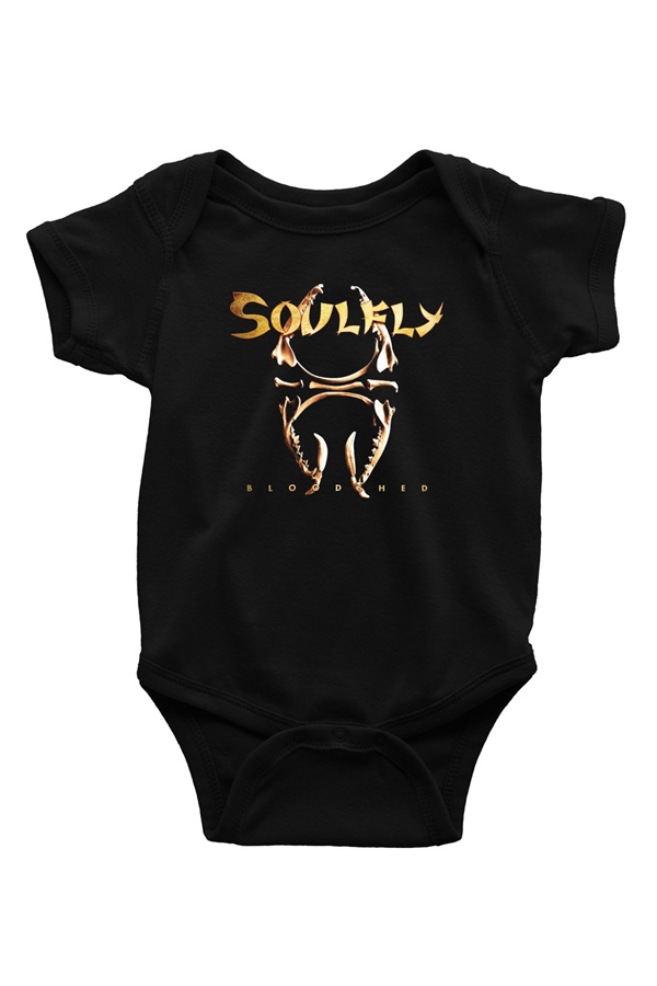 Soulfly Baskılı Siyah Bebek Body - Zıbın