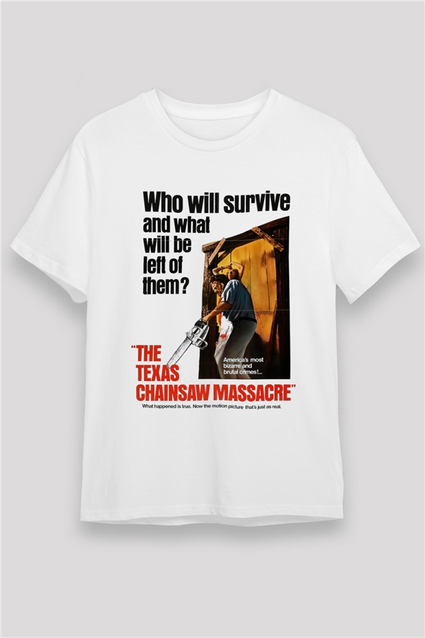Texas Chain Saw Massacre Beyaz Unisex Tişört
