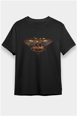  Aerosmith Siyah Unisex Tişört T-Shirt - TişörtFabrikası