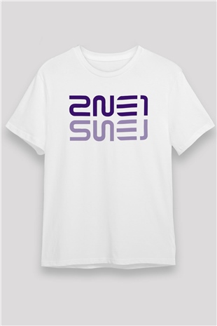 2NE1 Grup Beyaz Unisex Tişört T-Shirt - TişörtFabrikası