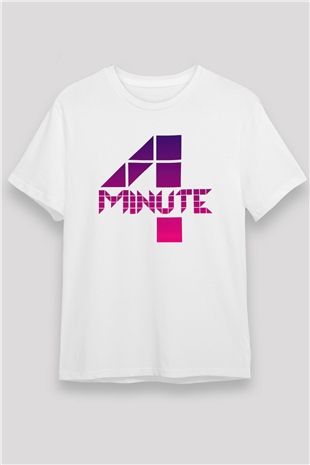 4Minute K-Pop Beyaz Unisex Tişört T-Shirt - TişörtFabrikası