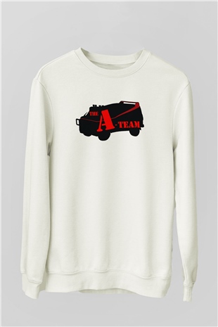A-Team Beyaz Unisex Sweatshirt