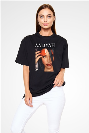 Aaliyah Siyah Unisex Oversize Tişört T-Shirt