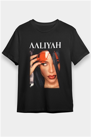 Aaliyah Siyah Unisex Tişört T-Shirt - TişörtFabrikası