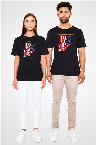 United States Black Unisex T-Shirt