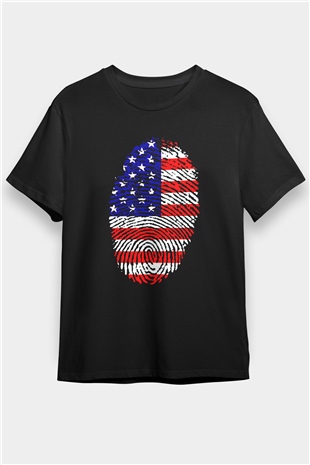 United States Black Unisex T-Shirt