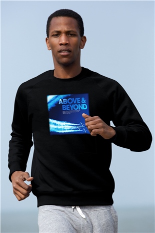 Above and Beyond Siyah Unisex Sweatshirt