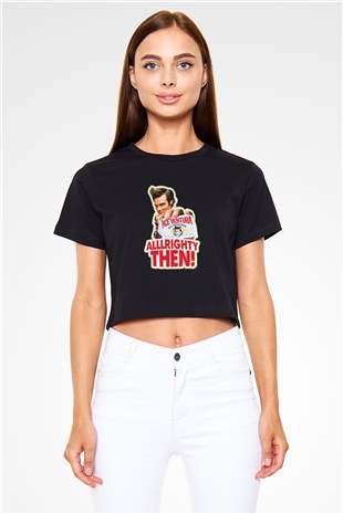 Ace Ventura Siyah Crop Top Tişört
