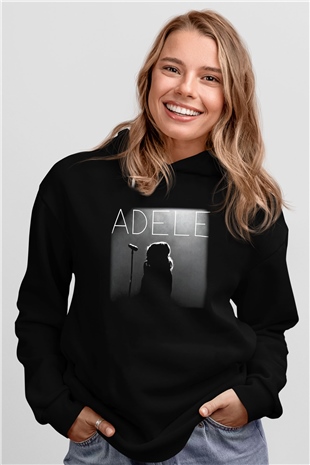 Adele Siyah Unisex Hoodie