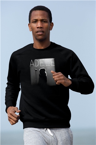 Adele Siyah Unisex Sweatshirt