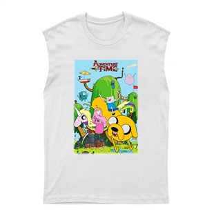 Adventure Time Unisex Kesik Kol Tişört Kolsuz T-Shirt KT6582