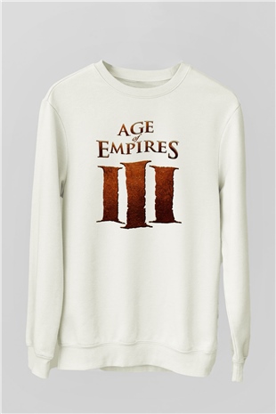 Age Of Empires Beyaz Unisex Sweatshirt