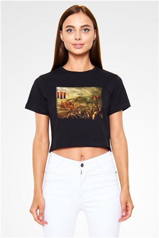 Age Of Empires Siyah Crop Top Tişört
