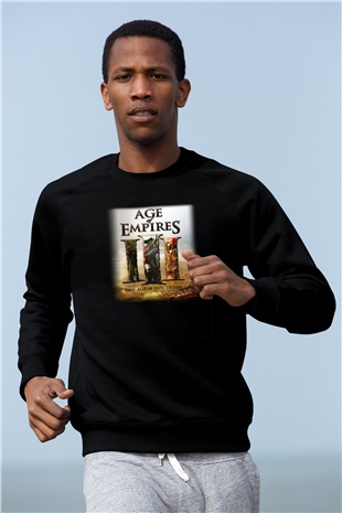 Age Of Empires Siyah Unisex Sweatshirt