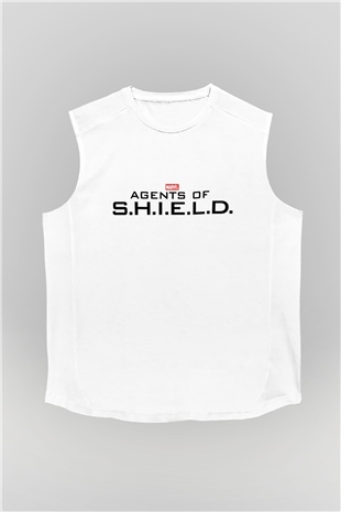 Agents of S.H.I.E.L.D. Beyaz Unisex Kolsuz Tişört
