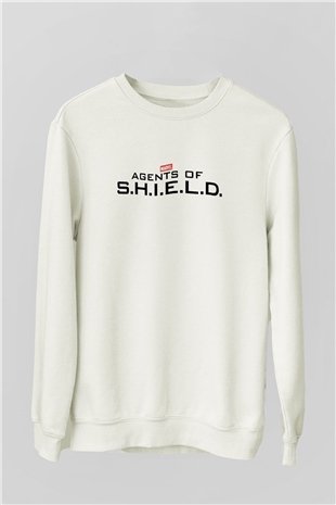 Agents of S.H.I.E.L.D. Beyaz Unisex Sweatshirt